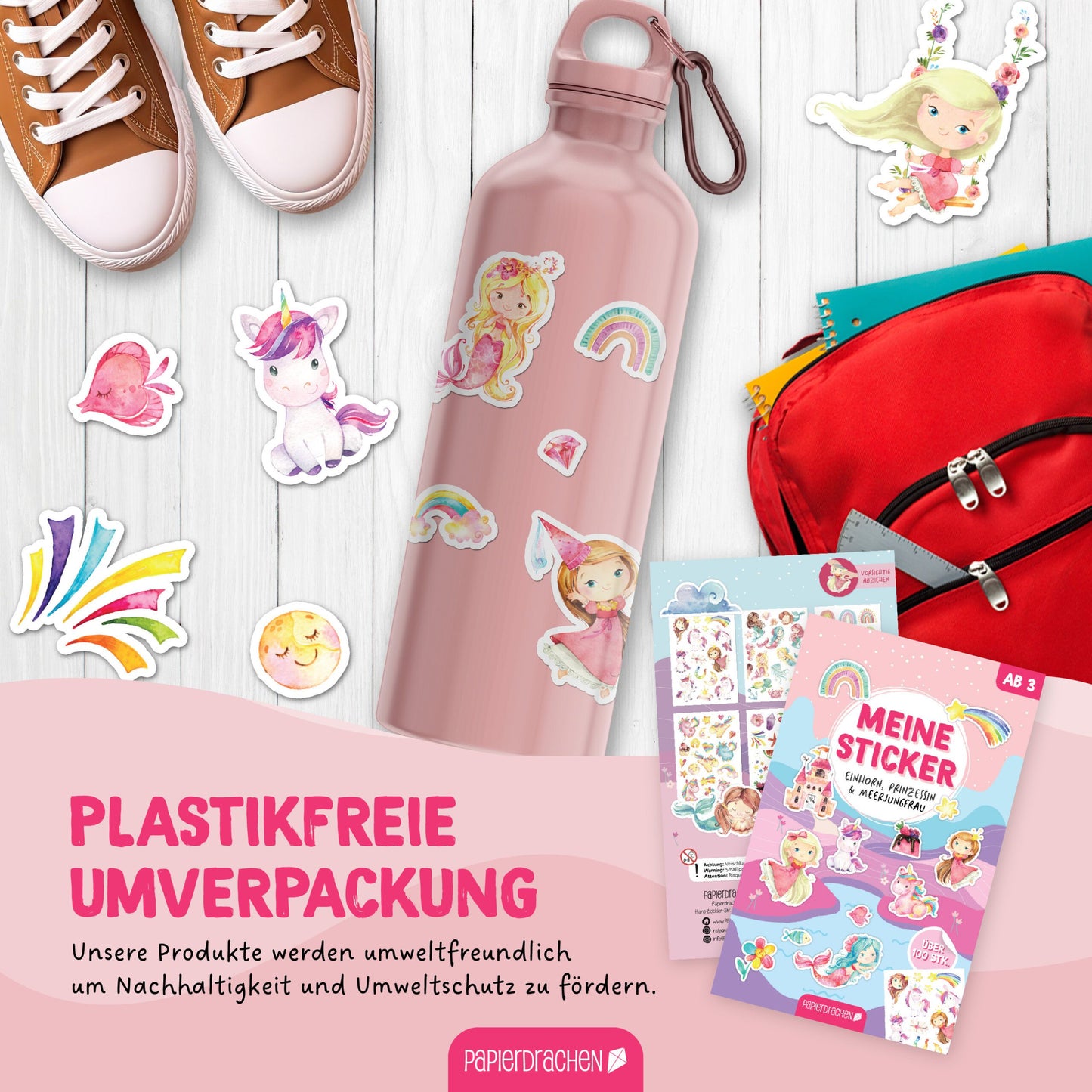 Stickerblock Einhorn, Prinzessin & Meerjungfrau