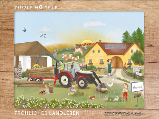 Kinderpuzzle Fröhliches Landleben