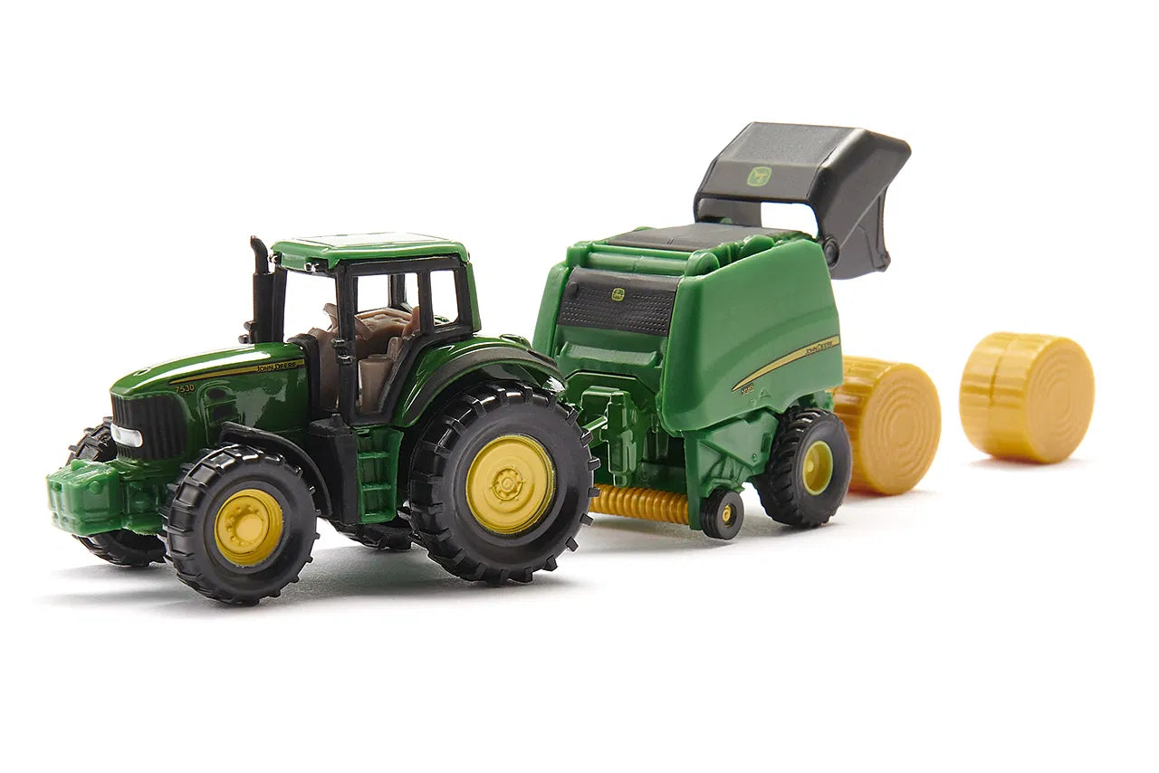 Siku John Deere Traktor mit Ballenpresse